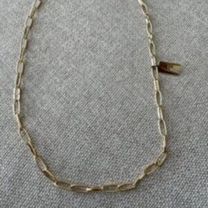 Biagi classic paper clip link necklace-Gold tone